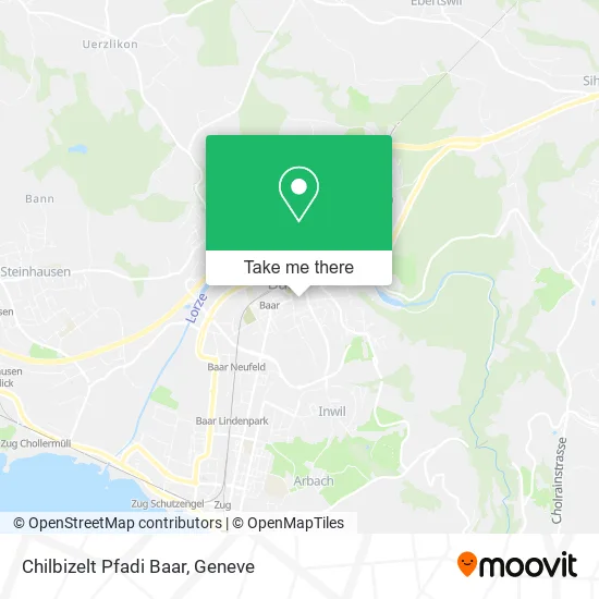 Chilbizelt Pfadi Baar map