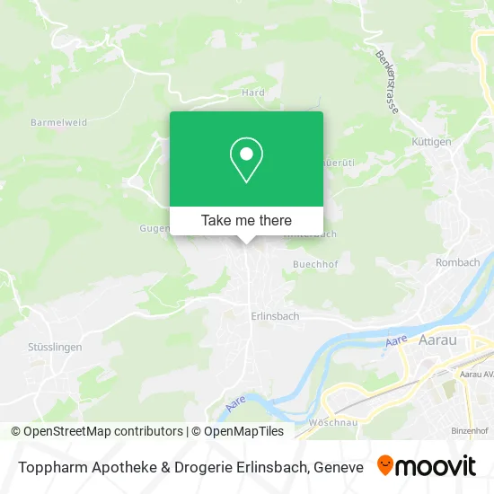 Toppharm Apotheke & Drogerie Erlinsbach plan