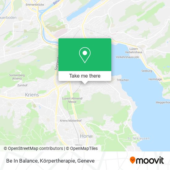 Be In Balance, Körpertherapie map