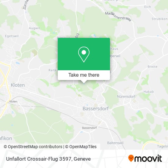 Unfallort Crossair-Flug 3597 map