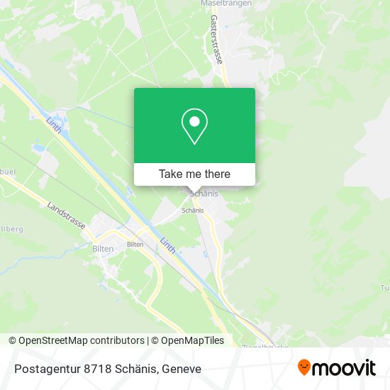 Postagentur 8718 Schänis map