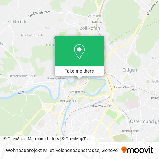 Wohnbauprojekt Milet Reichenbachstrasse map