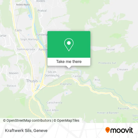 Kraftwerk Sils map