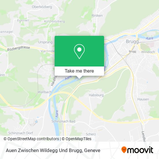 Auen Zwischen Wildegg Und Brugg map