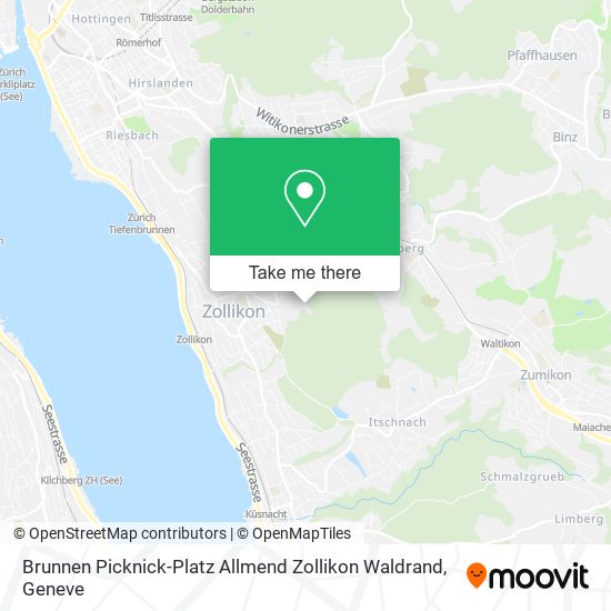Brunnen Picknick-Platz Allmend Zollikon Waldrand map