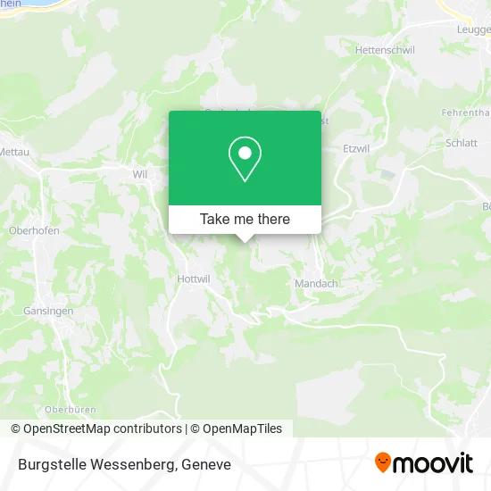 Burgstelle Wessenberg map
