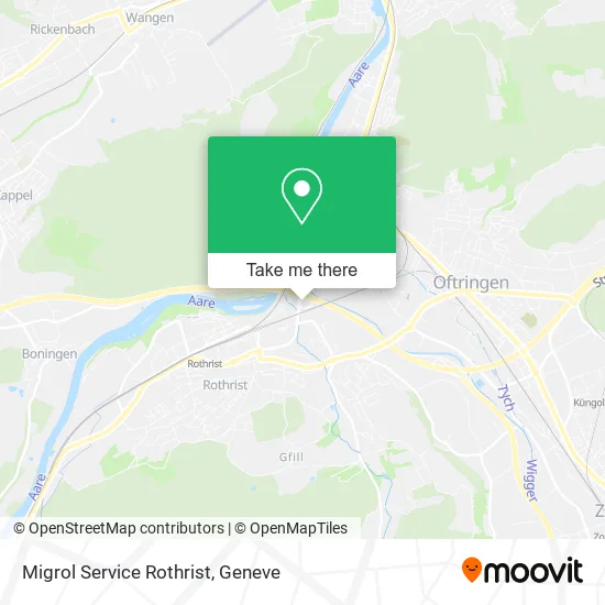 Migrol Service Rothrist map