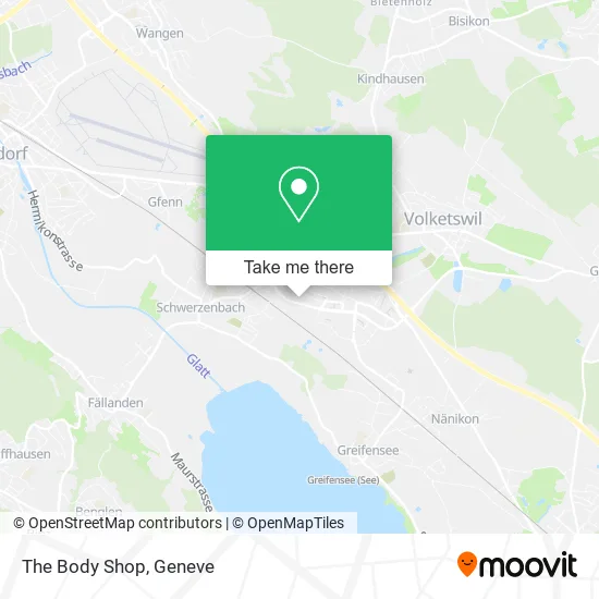The Body Shop map