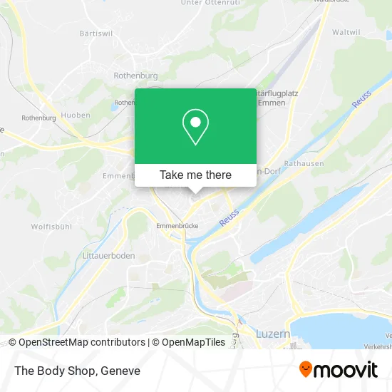 The Body Shop map