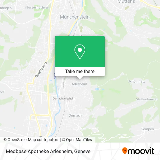 Medbase Apotheke Arlesheim map