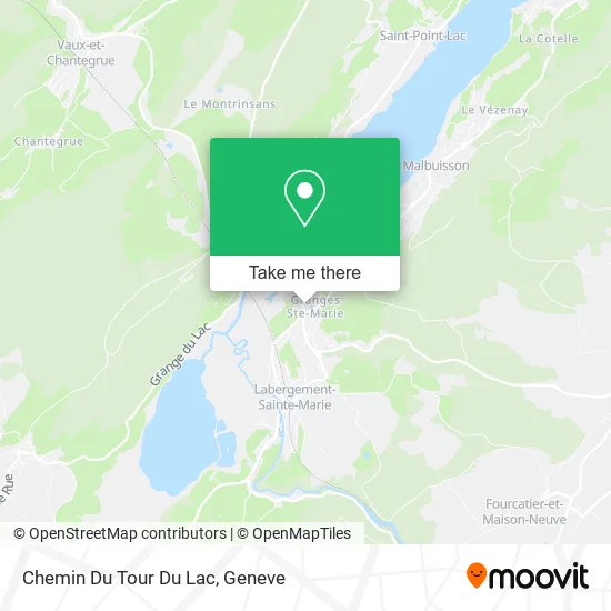 Chemin Du Tour Du Lac map