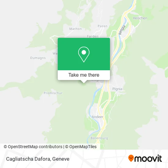 Cagliatscha Dafora map