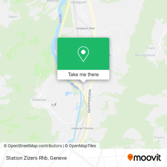 Station Zizers Rhb map