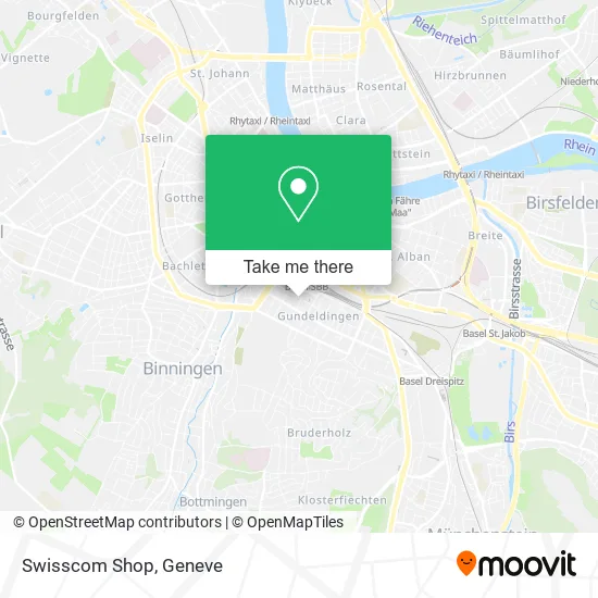 Swisscom Shop map