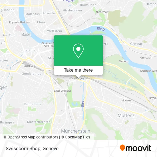 Swisscom Shop map
