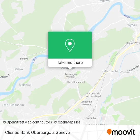 Clientis Bank Oberaargau map