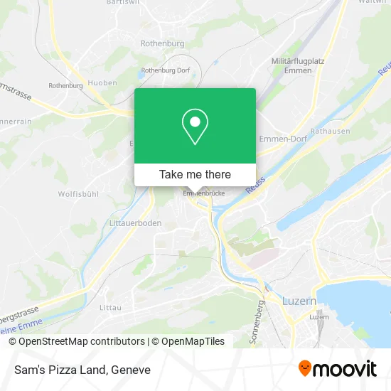 Sam's Pizza Land map