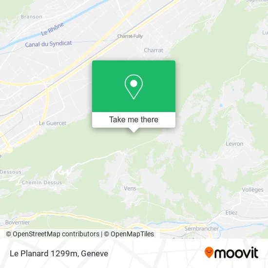 Le Planard 1299m map