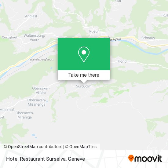 Hotel Restaurant Surselva map