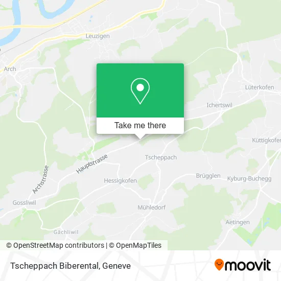 Tscheppach Biberental map