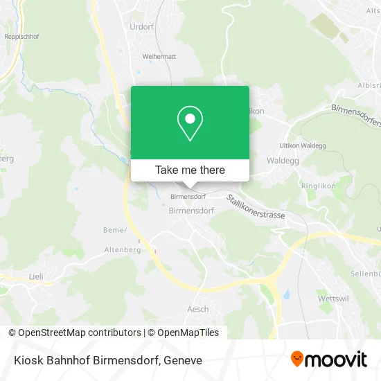 Kiosk Bahnhof Birmensdorf map