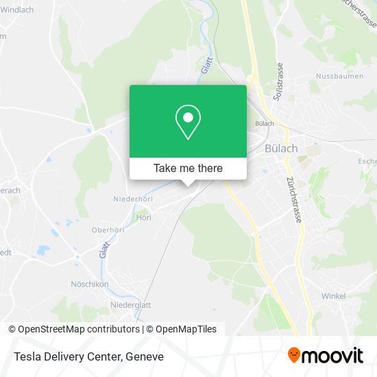 Tesla Delivery Center map