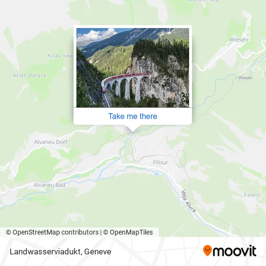 Landwasserviadukt map