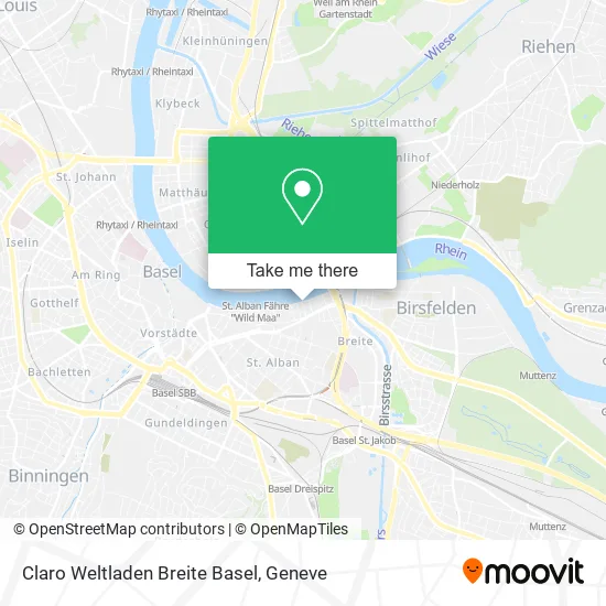 Claro Weltladen Breite Basel map