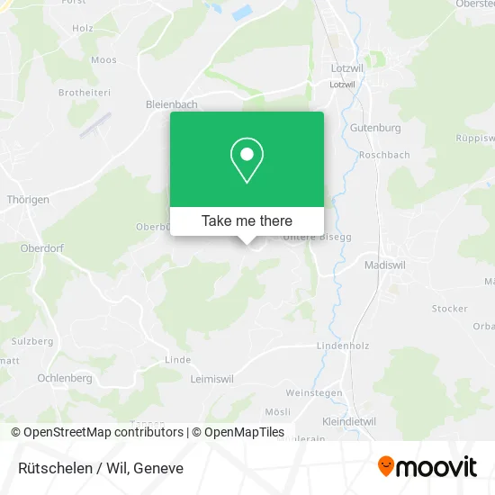 Rütschelen / Wil map