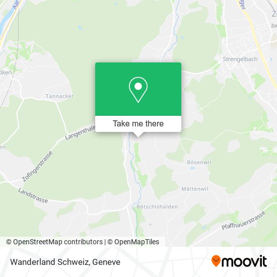 Wanderland Schweiz map