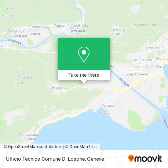 Ufficio Tecnico Comune Di Losone map