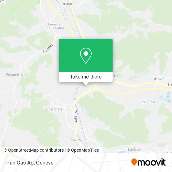 Pan Gas Ag map