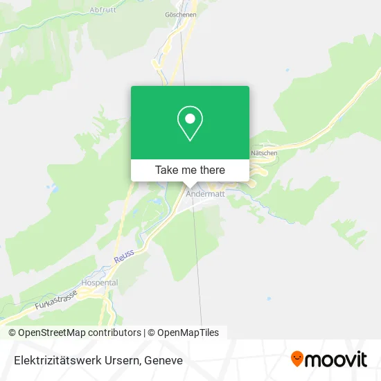 Elektrizitätswerk Ursern map