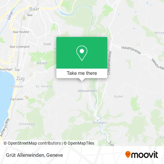 Grüt Allenwinden map