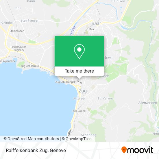 Raiffeisenbank Zug map