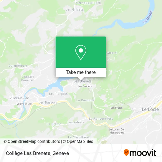 Collège Les Brenets map