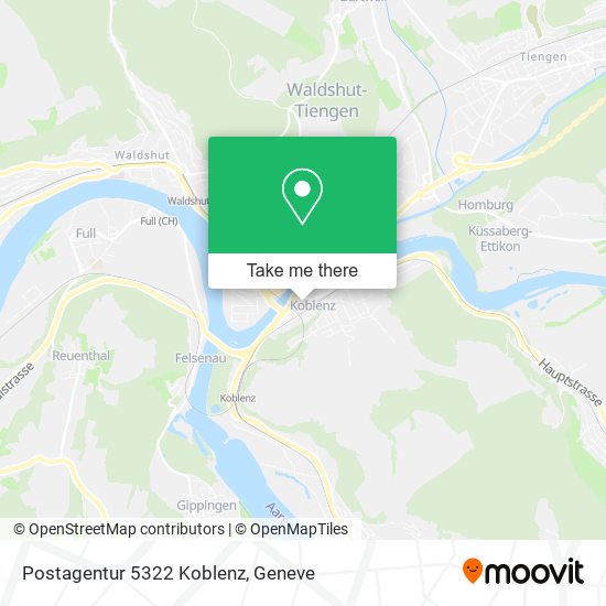 Postagentur 5322 Koblenz map