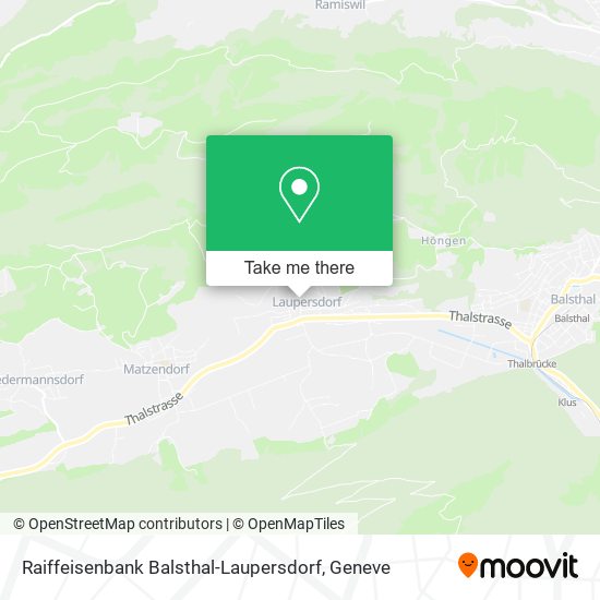 Raiffeisenbank Balsthal-Laupersdorf map