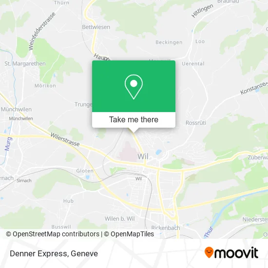 Denner Express map