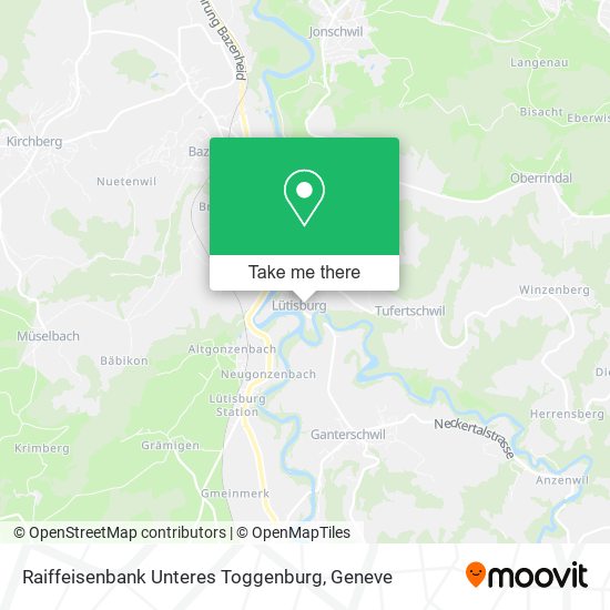 Raiffeisenbank Unteres Toggenburg map
