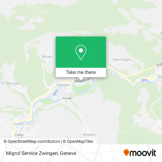 Migrol Service Zwingen map