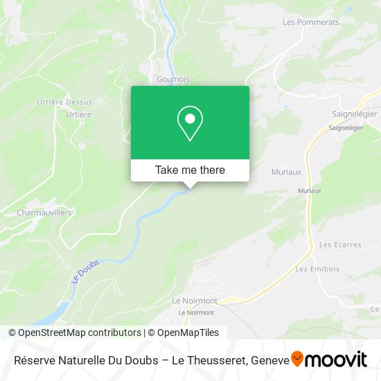 Réserve Naturelle Du Doubs – Le Theusseret map