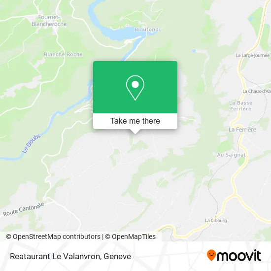 Reataurant Le Valanvron map