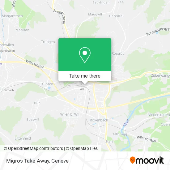 Migros Take-Away map
