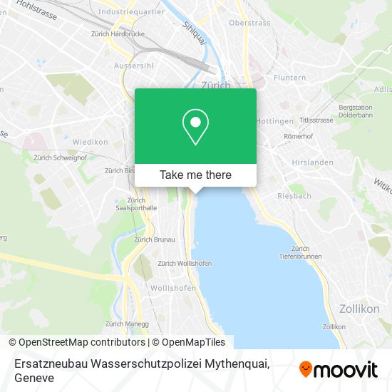 Ersatzneubau Wasserschutzpolizei Mythenquai map