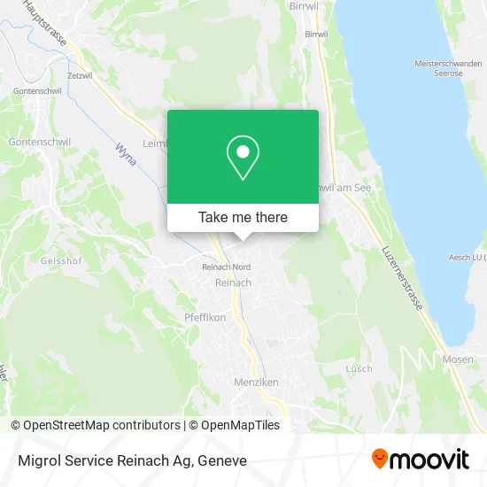 Migrol Service Reinach Ag map