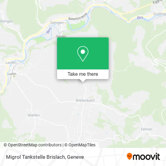 Migrol Tankstelle Brislach map