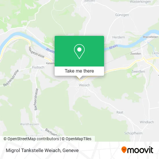 Migrol Tankstelle Weiach map