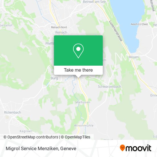 Migrol Service Menziken map