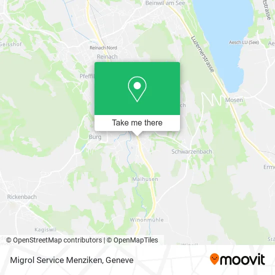 Migrol Service Menziken map